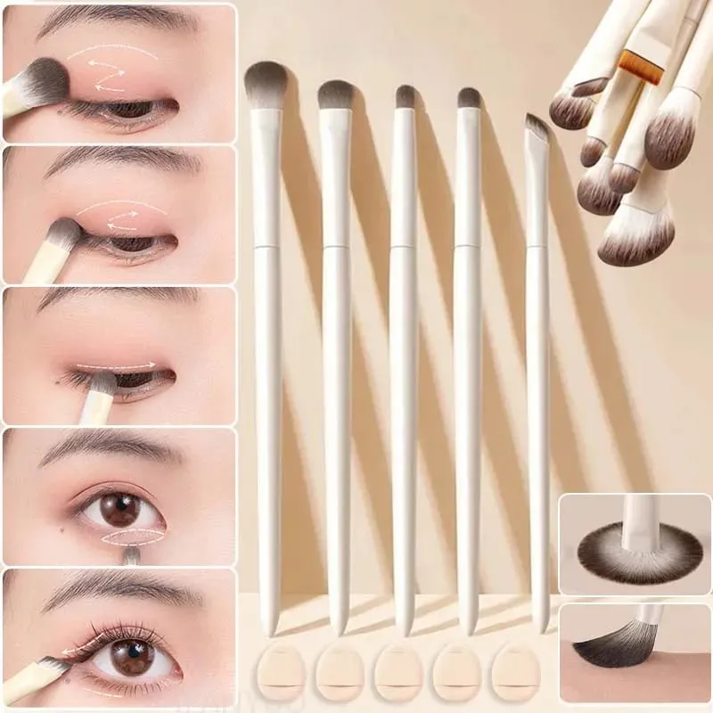 5/6/8/10pcs Makeup Brushes Set Professional Soft Eye Makeup Brushes Contouring Eyeshadow Eyeliner Eye Detail Brush Makeup Tools — image 1