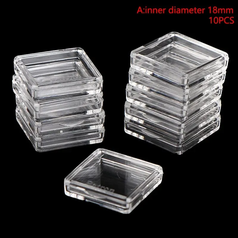 10PCS Square Clear Plastic Protector Containers Case For Token Board Game Holder Boxes Cards CollectionHot — image 8