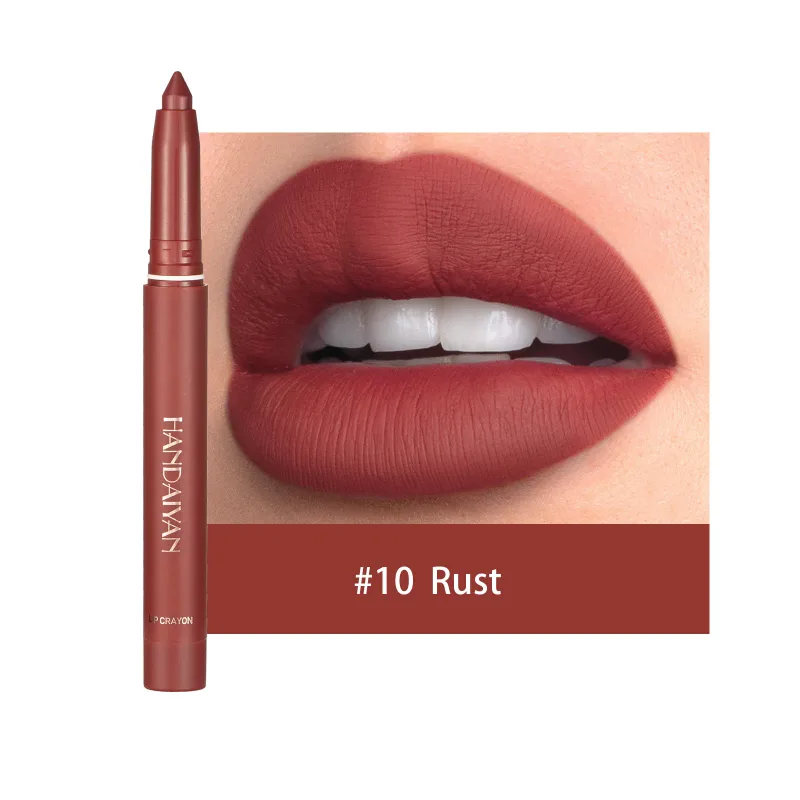 Rossetto opaco rosso ciliegia impermeabile Matita labbra sexy Matita rimpolpante Matita labbra rosa nudo naturale Contorno labbra Trucco contorno