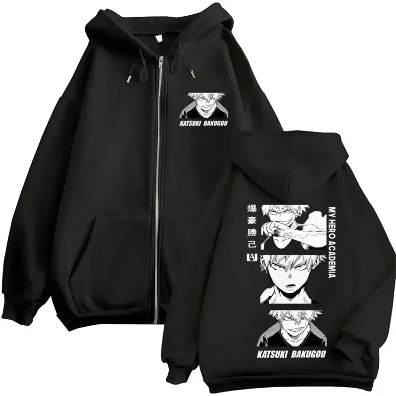 Japan Anime My Hero Academia Zip Up Hoodies Harajuku Fashion Manga Vintage Sweatshirt Men Women Fleece Oversized Tracksuit Coats — image 19