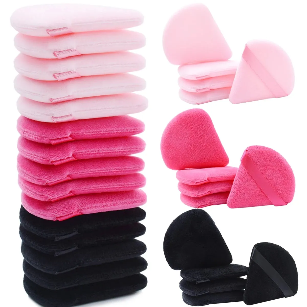 Wholesale Makeup Brushes 7Pcs Triangel Makeup Powder Puff Soft Velvet Cosmetic Sponges For Contouring Eye Corners Air Cushion — image 1