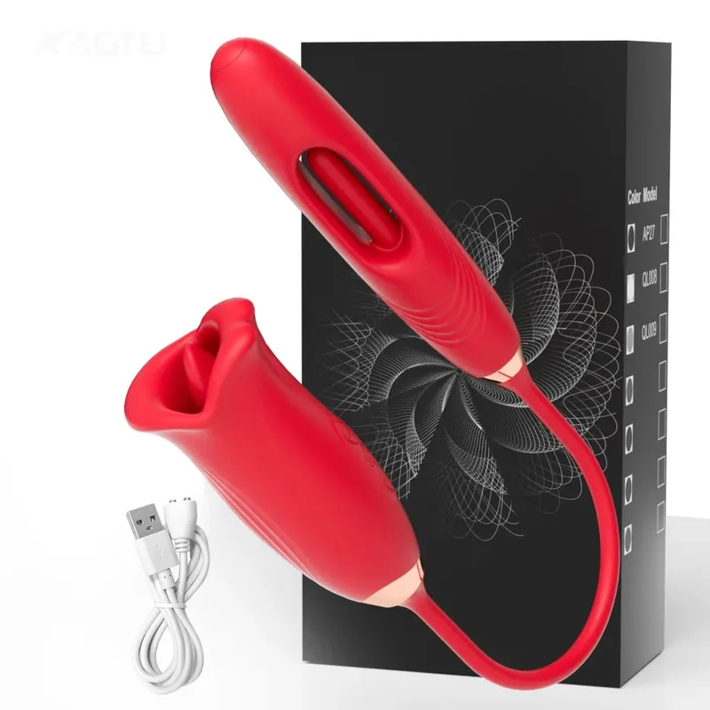 Rose-Thrusting Sucking Vibrator For Women G-spot Dildo Nipple Anal Stimulator Licking Vibrators Adult Sex Toy Games Man Couples — image 9