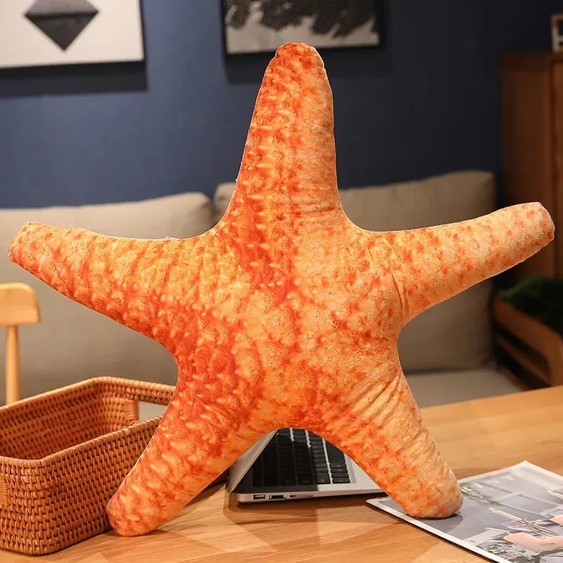 50x40cm Simulated Shell Pillow Conch And Starfish Stuffed Plush Toys Home Bedroom Sofa Cushion For Lumbar Support — image 2