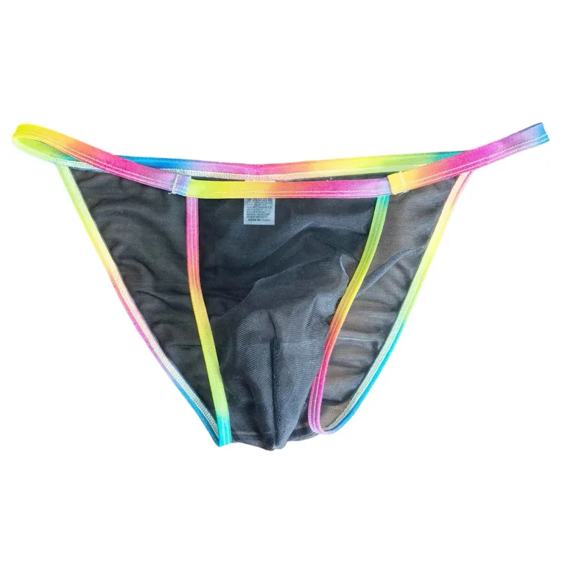 1pc Men Sexy Sheer Briefs Ultra Thin See Through Underwear Low Rise U Convex Pouch Mesh Breathable Panties Clubwear — image 4