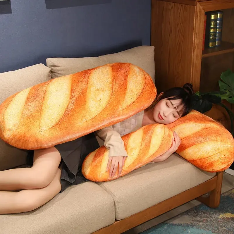 Hot Giant Bread Plush Long Pillow Toy Soft Funny Simulation Food Toy Creative Cushion Birthday Present Christmas Gift Decoration — image 5