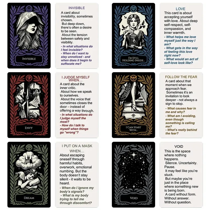 《52 Self-Exploration Mindfulness Cards Inner Growth and Emotional Reflection Cards Women's Self-Awareness Cards》Card Game Board Game a Must-Have Game for Family Gatherings Gift — image 3