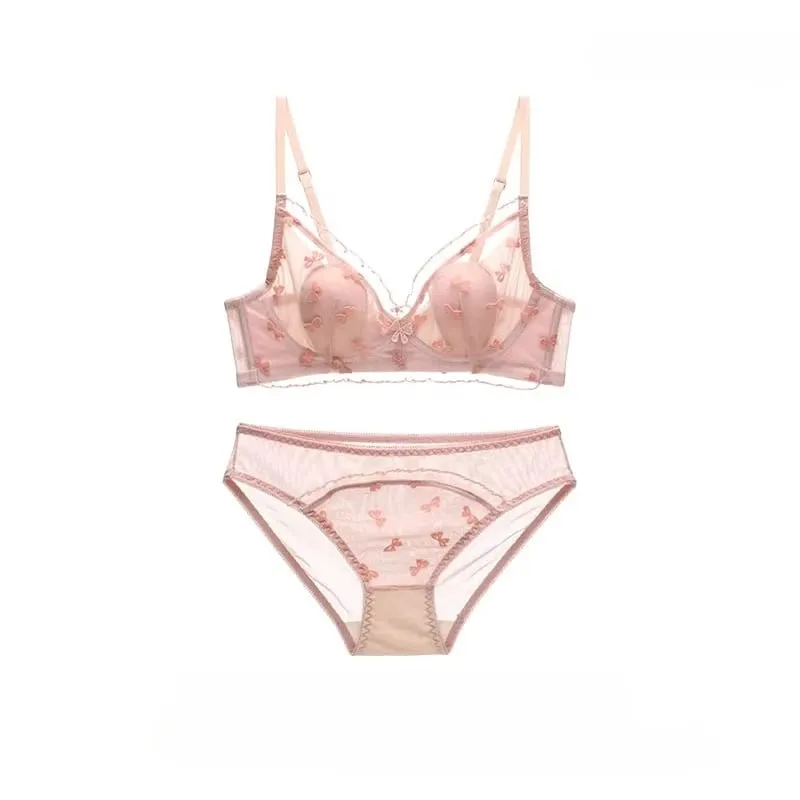 Sutiã Com Orelhas De Coelho Estilo Japonês Ultrafino Aumenta Peito Pequeno Sustenta Grande Anti-Caída Conjunto Lingerie — image 4