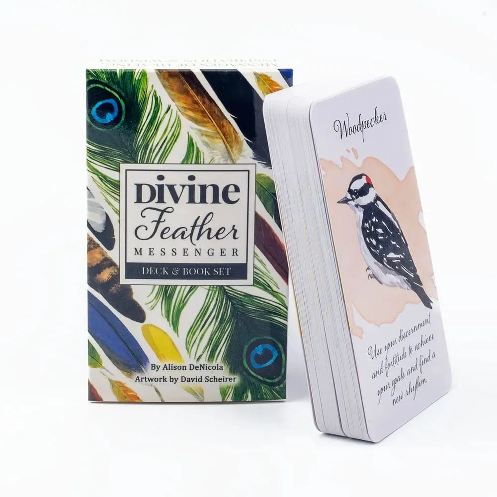 Divine Feather Messenger 44 Oracle Cards English Visions Divination Edition 10.3x6cm Deck with PDF Guide Book for Board Games & — image 4