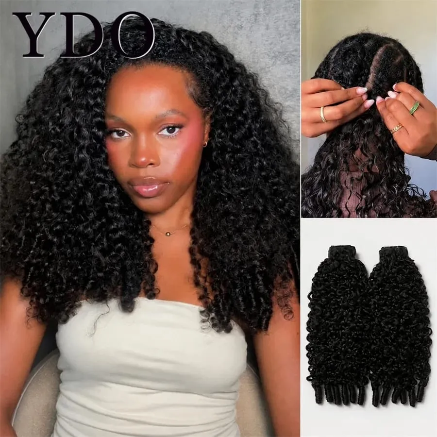 Burmese Curly Clip in Hair Extensions 100% Human Hair Full Head Deep Curly Wave Hair PU Clip in Bundle Extensions 9Pcs With 120G
