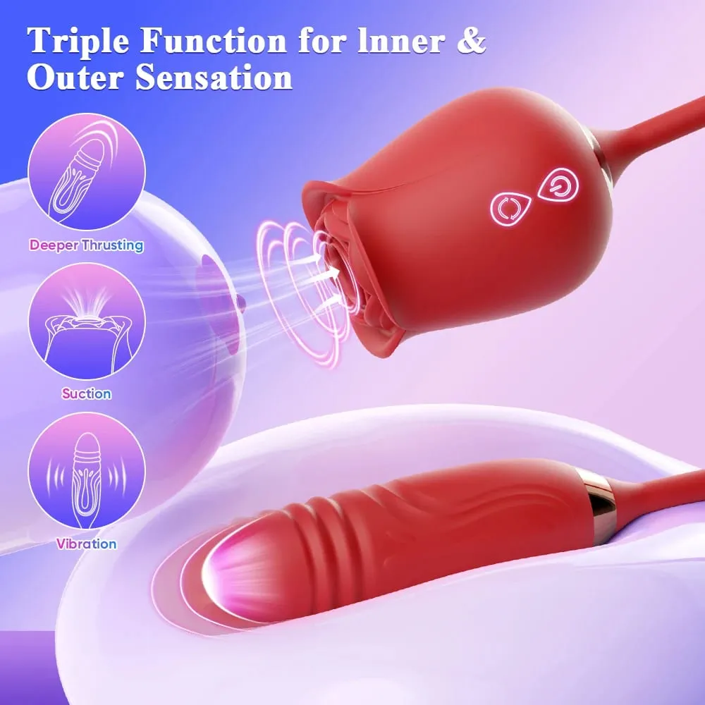 Clit Sucker Vibrator for Women Sucking Clitoris Stimulator with Thrusting Egg Female Masturbation Adult Goods Sex Toy for Women — image 2
