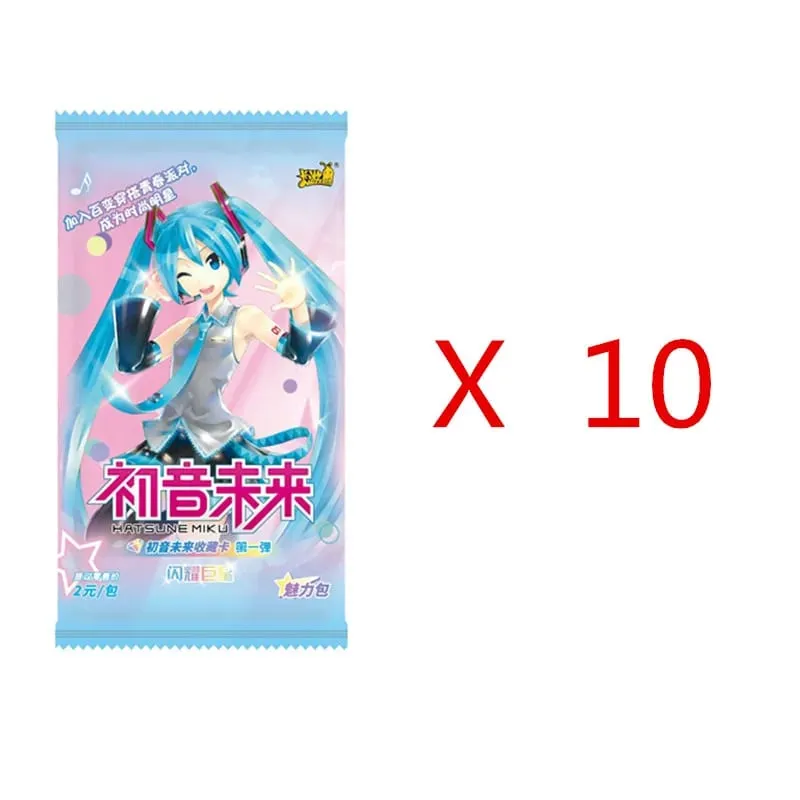 Original Hatsune Miku Card Charm Pack Shining Superstar Party Show Cards CR OR UTR Rare Collection Card Toy