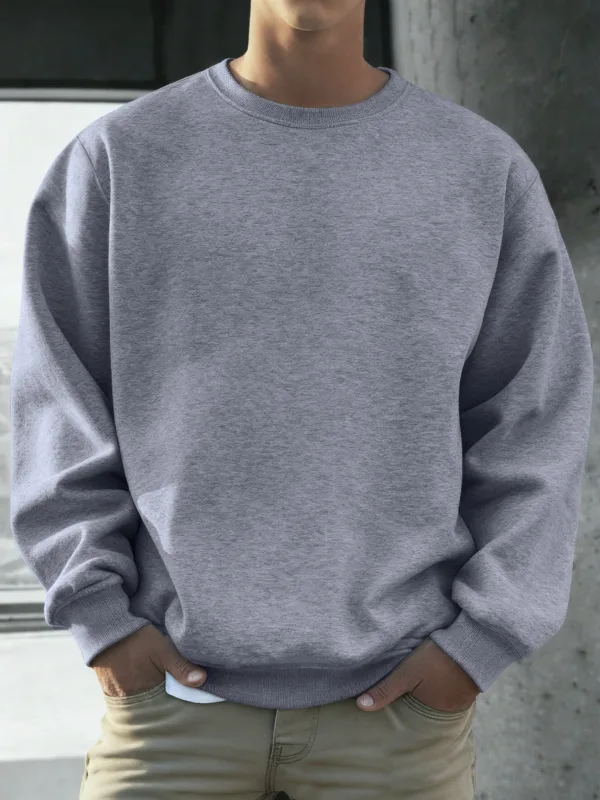 Solid Soft Pullovers Street Autumn Comfy Fleece Hoodies Office Jogging Loose Sweatshirts Casual Basics Daily Streetwear Of Men — image 10