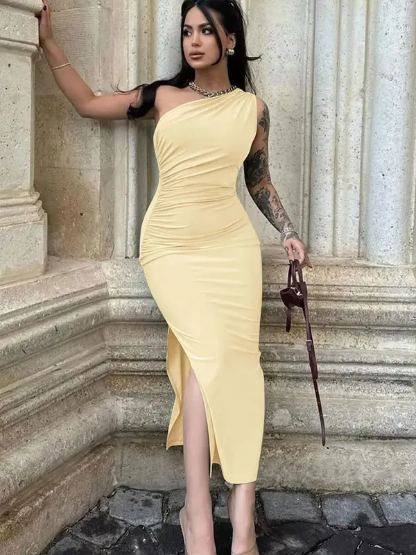 Women Maxi Dresses Sexy Split Black Sleeveless Backless Slim Dress Summer Female Fashion Off Shoulder Club Elegant Party Dresses — image 8