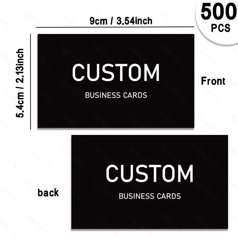 200/500/1000pcs Customizable Cards Personalized Business Cards with Acrylic Storage Box Matte Film Thank You Invitations — image 12