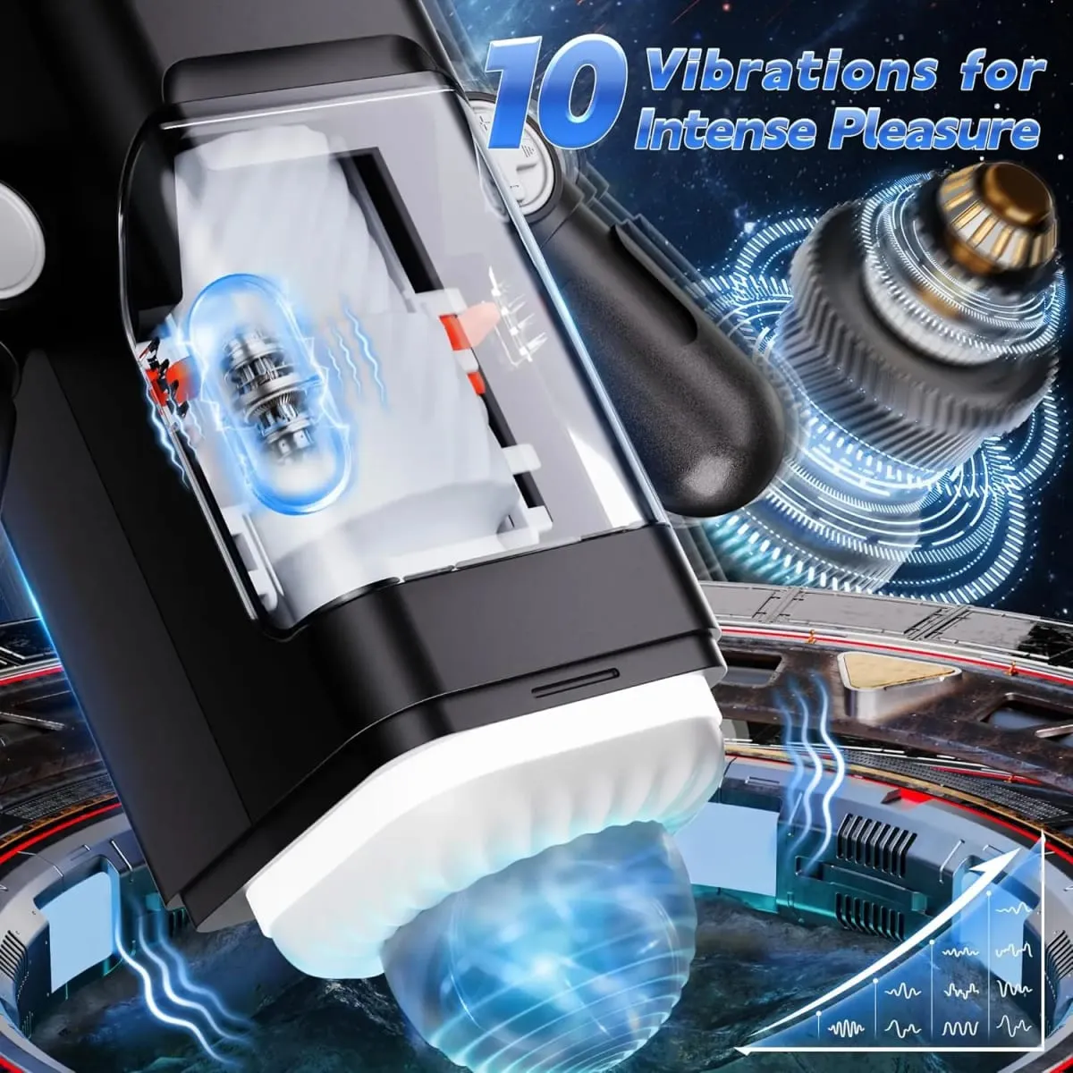 Upgrade Handle Thrusting Vibrating Speeds Sex Automatic Men Machine Masturbator Cup Blowjob Adult Sex Toys for Men Male — image 3