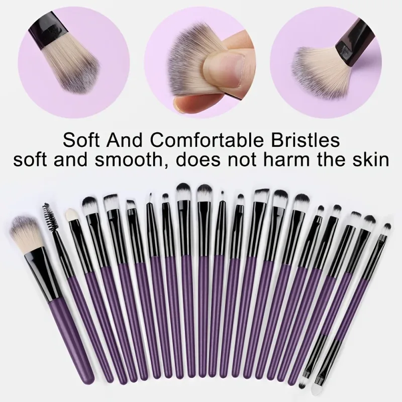 20Pcs Makeup Brush Set Eyeshadow Concealer Foundation Concealer Blending Brush Soft Fluffy Women Beauty Tool Make Up Brushes Kit — image 2