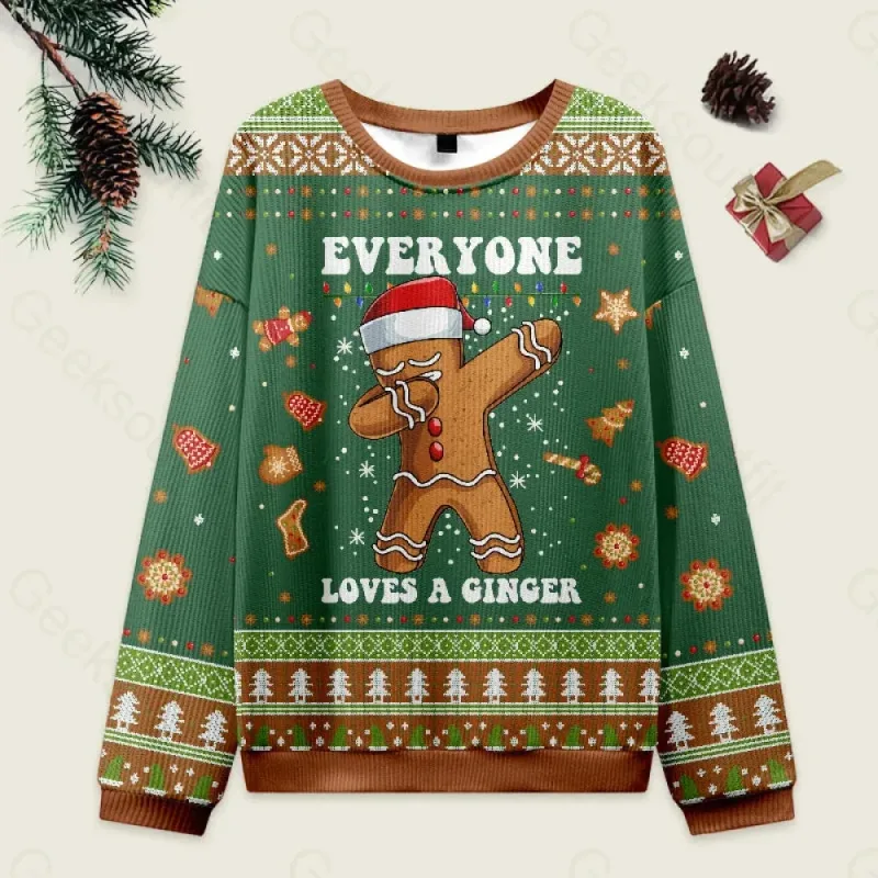 3D Print Gingerbread Man Graphic Sweatshirts Funny Santa Claus Ugly Christmas Sweater Unisex Xmas 2026 Pullover Casual Clothing — image 2