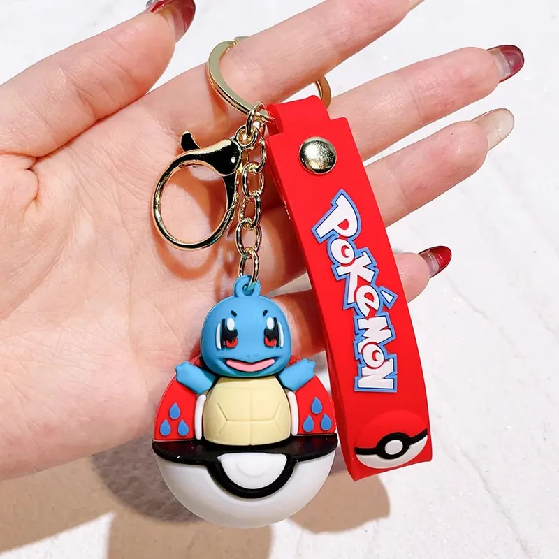 40 Style Wholesale Anime Pokémon Pikachu Eveen Keychain Cartoon Cute Charizard Keyring Student Backpack Car Key Chain Toys Gifts — image 34