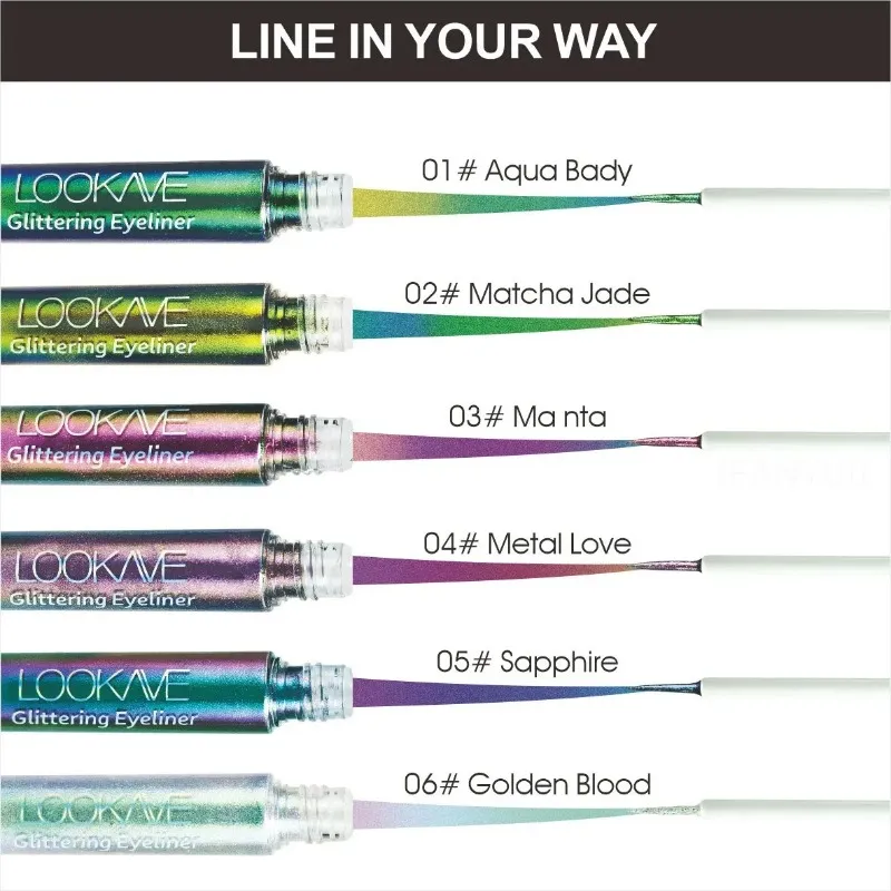Shiny Chameleon Liquid Eyeliner Metallic Glitter Eyeshadow Multicolor Eye Liner Pearlescent Polarized Aurora Eye Pigment Makeup