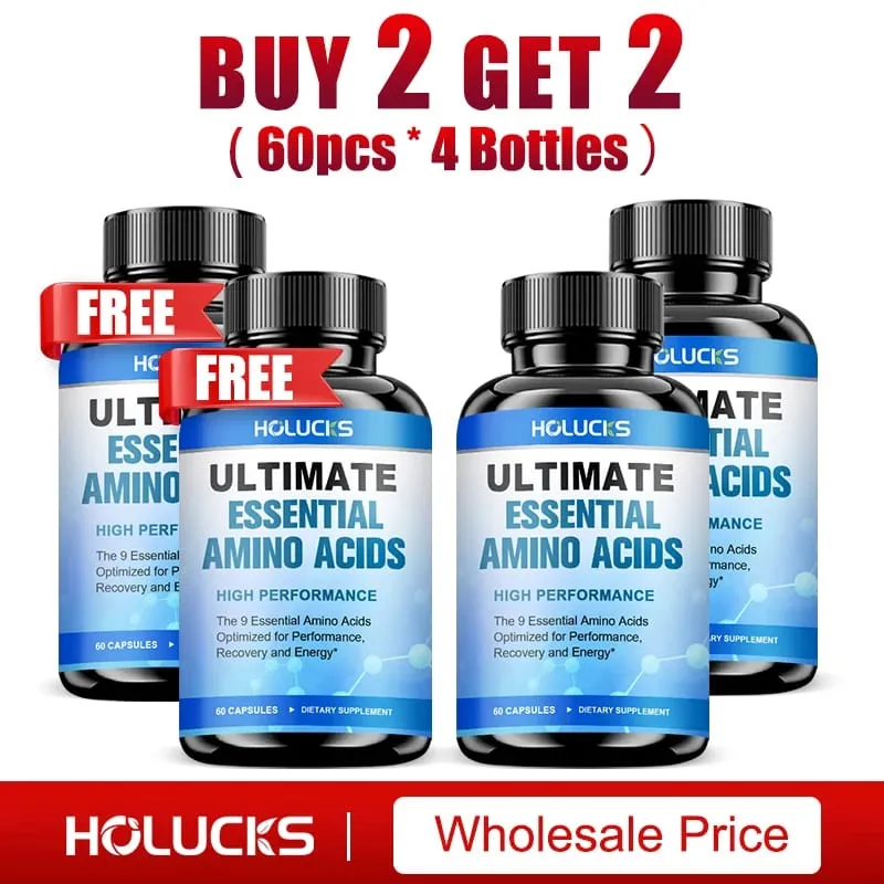 Essential Amino Acids EAA Supplement 9 EAAs 120 Tablets Muscle Recovery Energy Performance