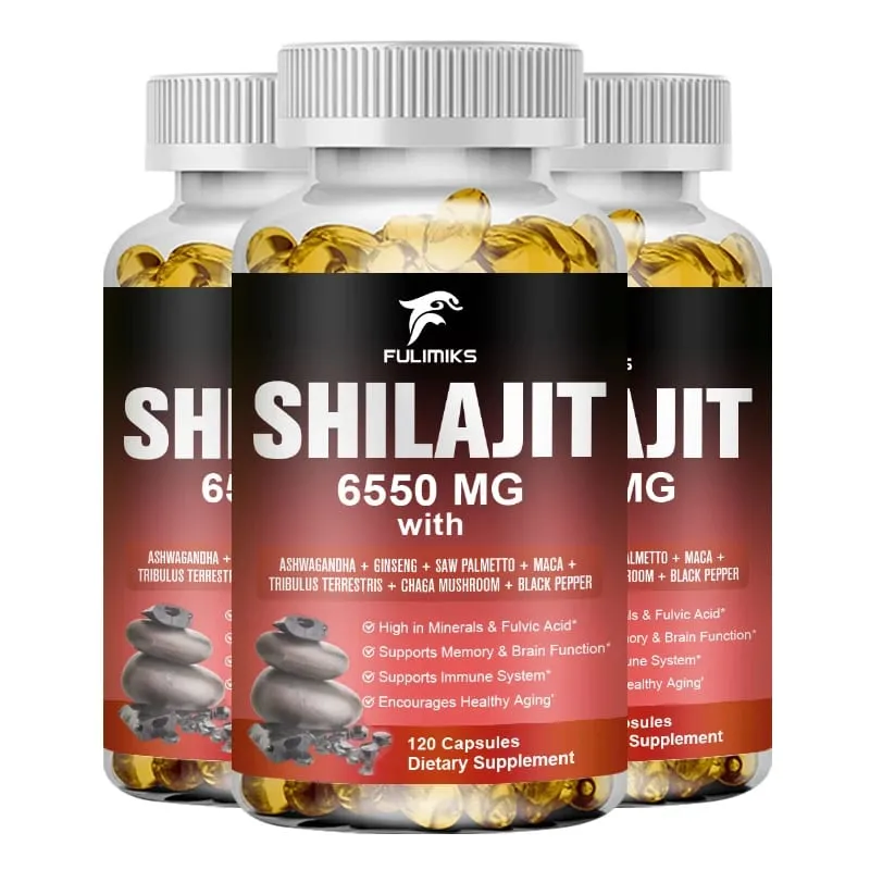 Shilajit 6550MG Capsules with Ashwagandha & Ginseng Supports Energy Stamina Immunity Brain Function & Healthy Aging — image 10