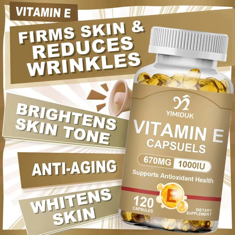 Achetez-en 1, obtenez-en 1 gratuitement ! Les capsules de vitamine E de 670 mg soutiennent la santé de la peau et du cœur, hydratent de l'intérieur, réduisent les cicatrices et favorisent la brillance. — image 6