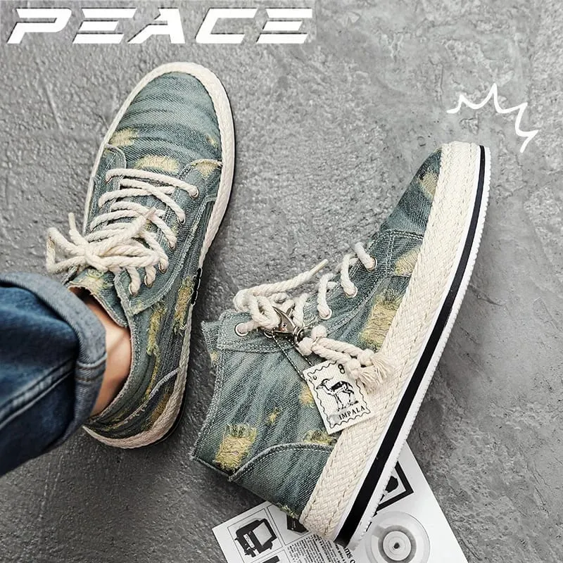 Men's Lightweight High-Top Canvas Sneakers Outdoor Casual Sports Shoes for Men — image 4