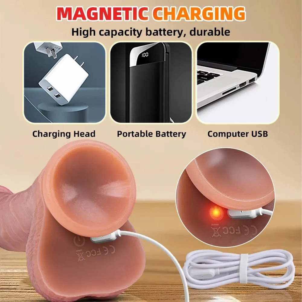 Vibrator Dildo Xxl Realistic Big Cock Telescopic Heated Spinning Penis Expansion Vibratory Massager Female Couple Sex Toys 18 — image 5