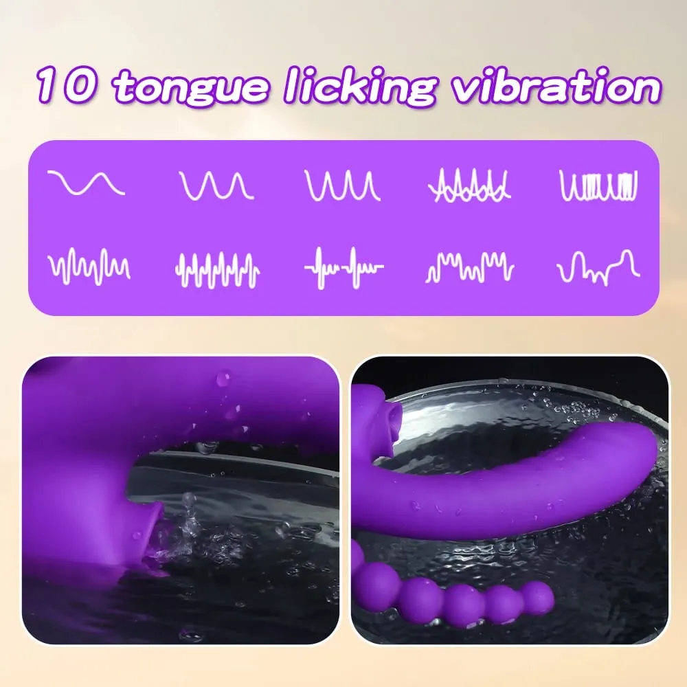 3 in 1 Tapping Flapping Vibrator Anal Sex Clitoris Clit Sucker Stimulator Sex Toys Female Licking Sucking Vibrators Adult Goods — image 3