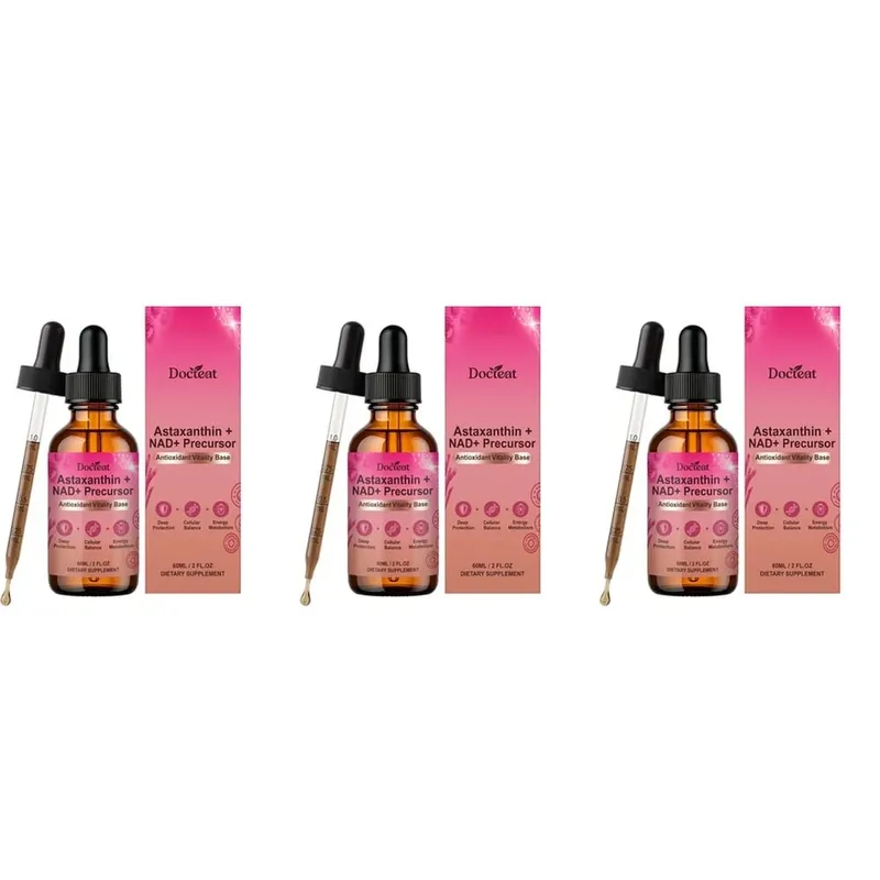 Docteat Astaxanthin+ NAD+ Precursor Liquid Supports Cellular Nutrition and Energy Metabolism Antioxidant Vitality Base 60 Ml — image 9