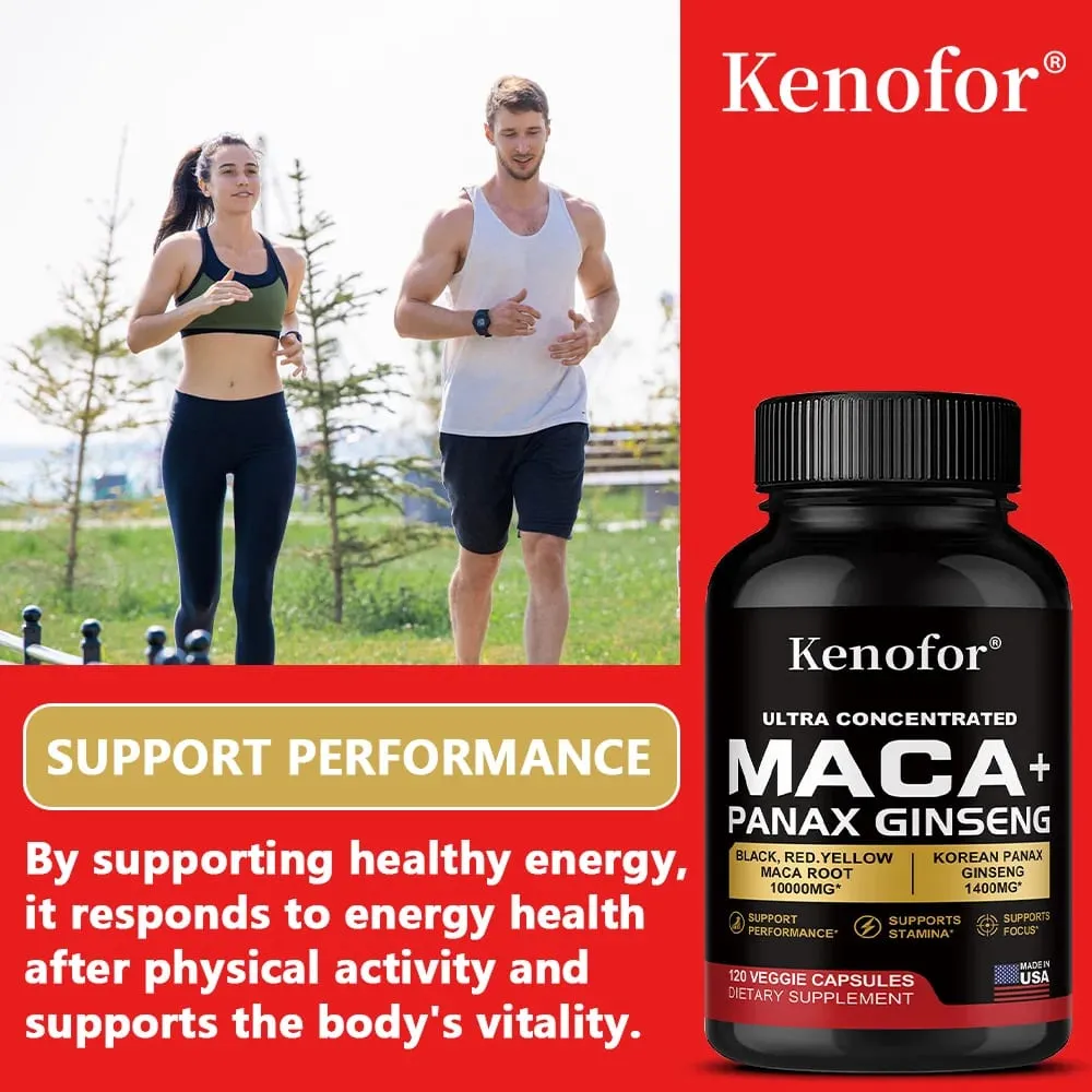 Organic Peruvian Maca Root Capsules - Black+Red+Yellow Blend for Energy & Performance Vegan Non-GMO Supplement for Men & Women — image 4