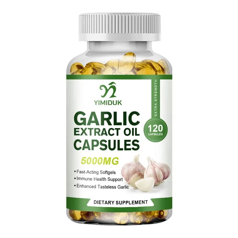 Organic Garlic Oil Extract Capsules Immunity Improves Cardiovascular Function Support Increase Glutathione Level Cellular Detox — image 8