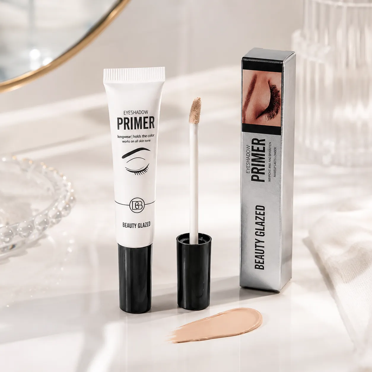 1PC Eyeshadow Makeup Primer Smooth & Crease-Resistant Eye Makeup Waterproof Long-Lasting Wear Translucent Shade Eye Base Primer — image 2
