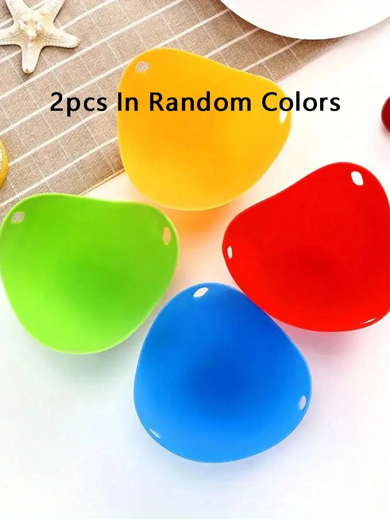 4pcs In Random Colors Egg Boiler Mold Cup Silicone Egg Poachers Poached Egg Cups For Microwave Air Fryer Stovetop Egg Cooking — image 8