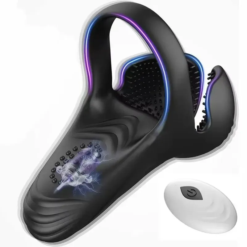 Remote Control Penis Cock Ring Vibrator Clitoral Stimulation Male Ejaculation Delay Stimulator Adult Sex Toy for Men Couple 18+