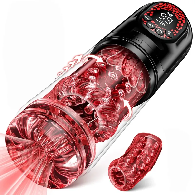 Thrusting High Speed Sucking Male Masturbator Machine Automatic Telescopic Rotating Vagina Masturbation Cup Sex Toy APP Control — image 1