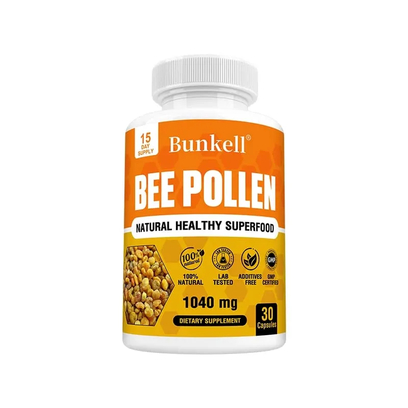 Bienenpollen-Ergänzungsmittel, 100 % natürlich, roher Bienenpollen, vegetarische Kapseln, probiotisches Superfood, Verdauung, Immununterstützung und Energie — image 8