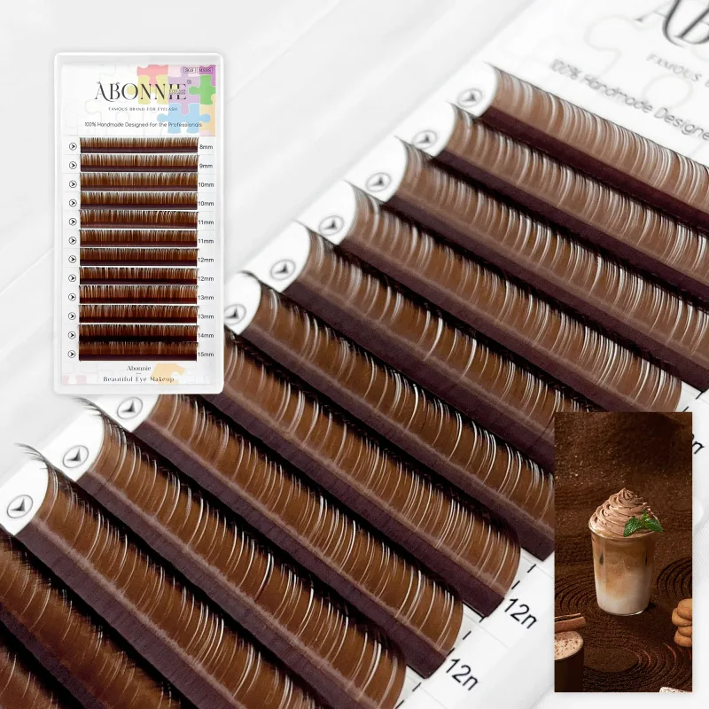 Abonnie LC LB Brown Lashes Dark Brown Classic Eyelash Extensions Foxy Eye Lashes