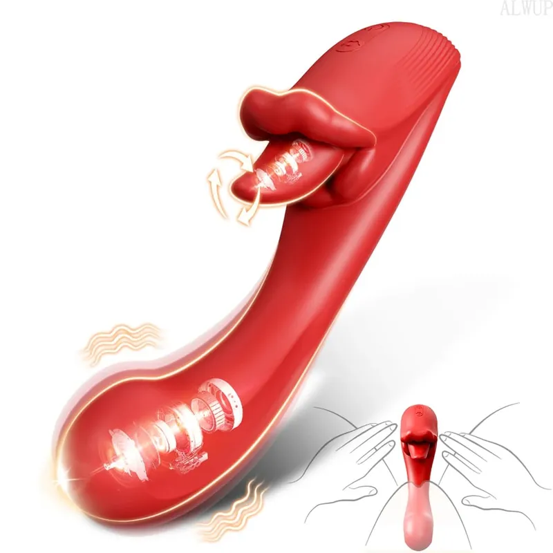New Style Tongue Licking Vibrator for Women Clitoris Stimulator Dildo Vibrator Powerful Vagina Vibrator Vibration Sexy Adult