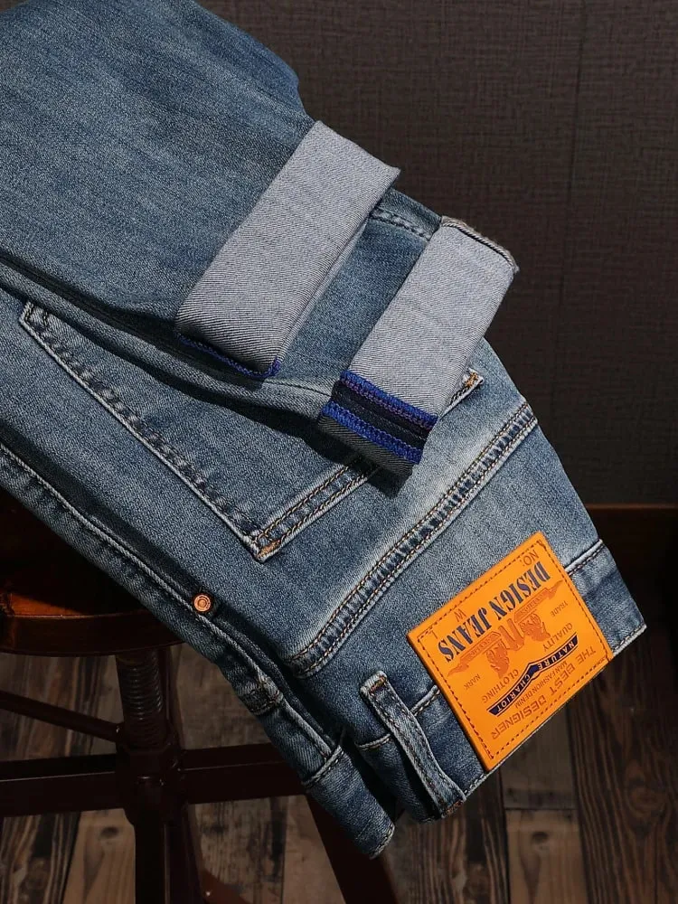 High-end Summer Thin Jeans Men20252023 Trend Embroidered Straight Casual Luxury Long Pants — image 3