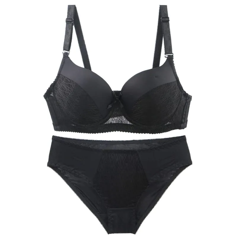 DaiNaFang Seamless Adjustable Minimizer Bra Set Breathable Push Up Side Support Sweat Proof Lingerie ABC Cup Underwear — image 3