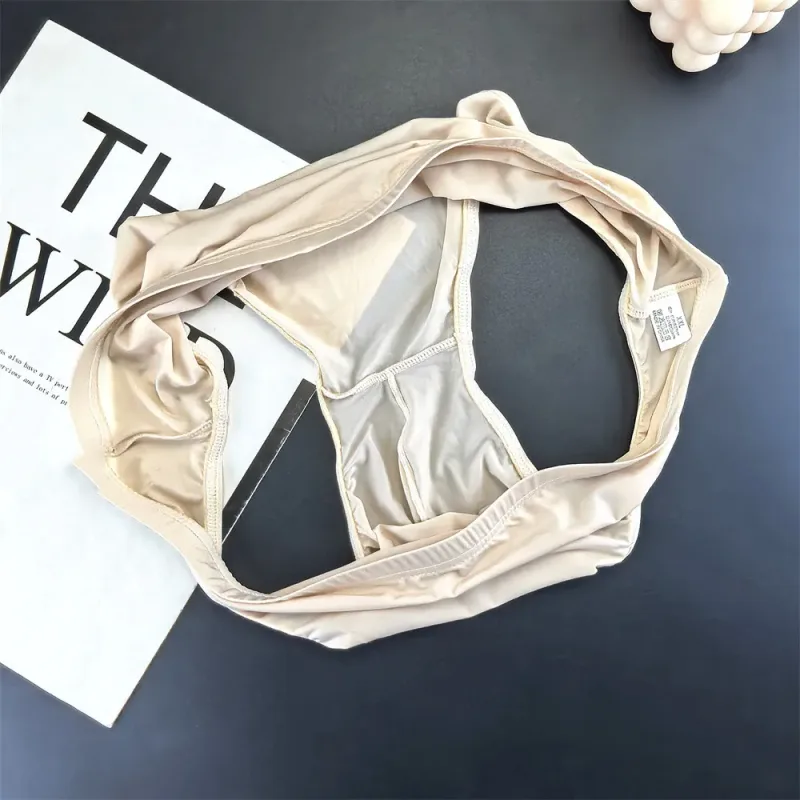 Business Men Ice Silk Briefs Quick Dry Seamless Nylon Male U Pouch Convex Underwear Sexy Plus Size Underpants Lingerie — image 11