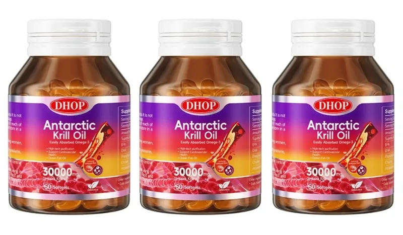 Antarctic Krill Oil Softgels 60 Capsules — 150mg EPA + 70mg DHA and Astaxanthin Support Antioxidant & Cardiovascular Health