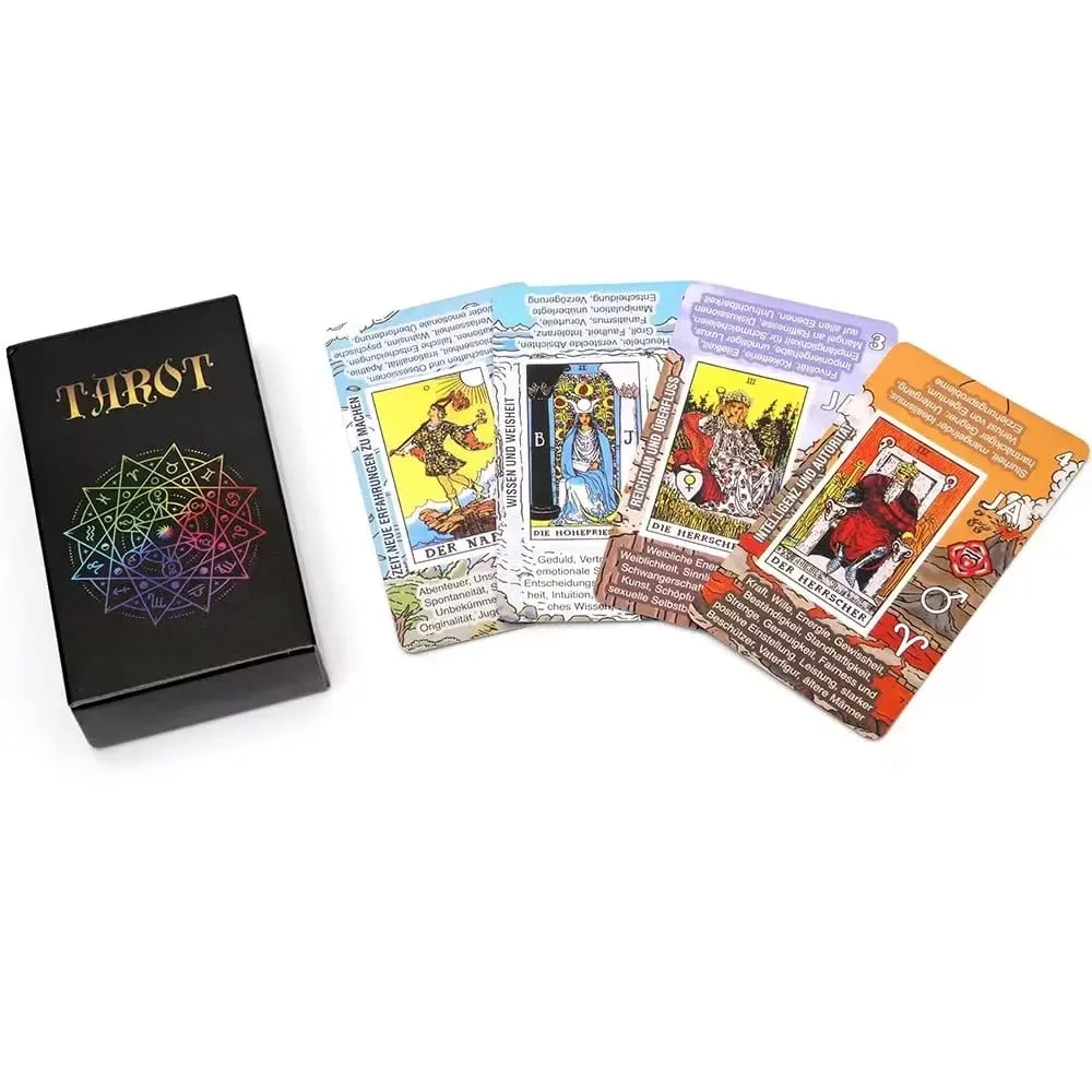Deutsch Tarot Cards German Tarot Deck Playing Games Fate Divination Game Board Game with Paper instruction Family Party Game — image 1