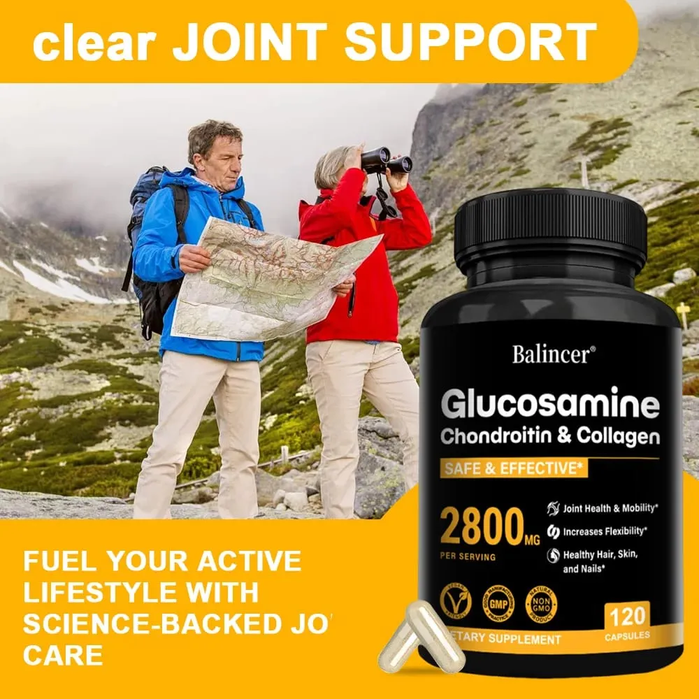 Glucosamine Chondroitin MSM Capsules Joint Support Supplement Support Cartilage Flexibility Bone Strength & Hair Skin Nail — image 5