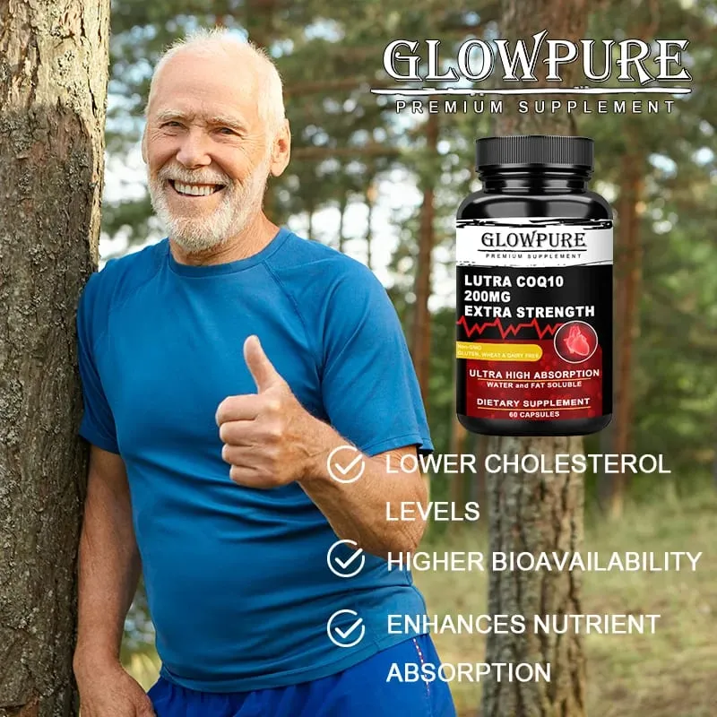 Coenzyme Q10 with Vitamin E - Heart Health Supplement for Energy Blood Pressure & Antioxidant Support
