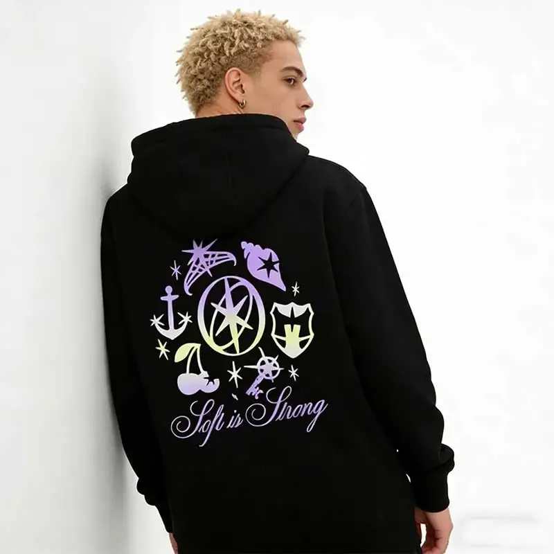 2026 New Katseye men and women casual hooded sweatshirts large sleeve jerseys thick hooded sweatshirt couple — image 6