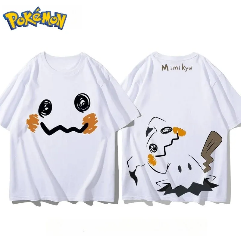 Men's New Pokémon Mimikyu Front and Rear Printed T-shirt Men's and Women's Summer New Loose Casual Versatile Short-sleeved Top — image 8
