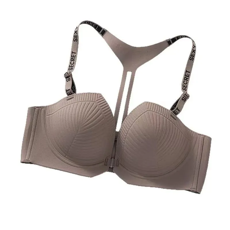 2025 Seamless Backless Front Closure Push up Bra with Y-shaped Letter Straps Anti-Sagging for Women Sexy Lingerie — image 7
