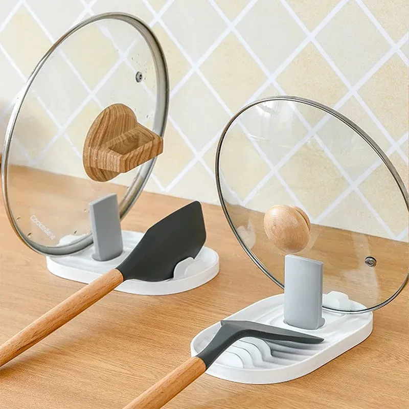 1pcs Polychrome Foldable Nordic Style Pot Holder Lid Shovel Storage Rack Practical Multifunctional Utensils for Kitchen Supplies — image 10